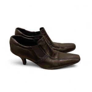 Vintage 90s Prada Sport Pointed Kitten Heels black leather 36.5